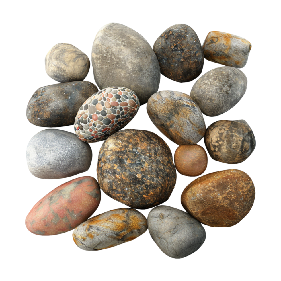 Ocean Stones on Transparent Background png