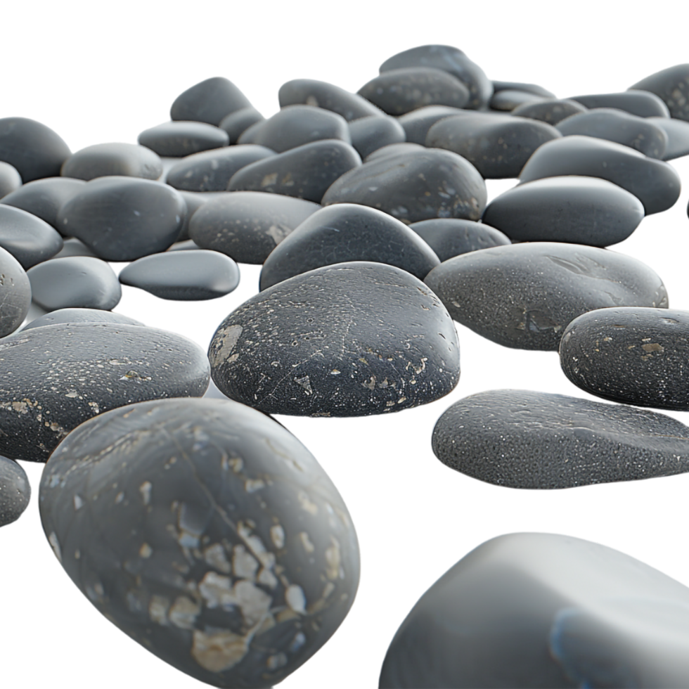 Ocean Stones on Transparent Background png