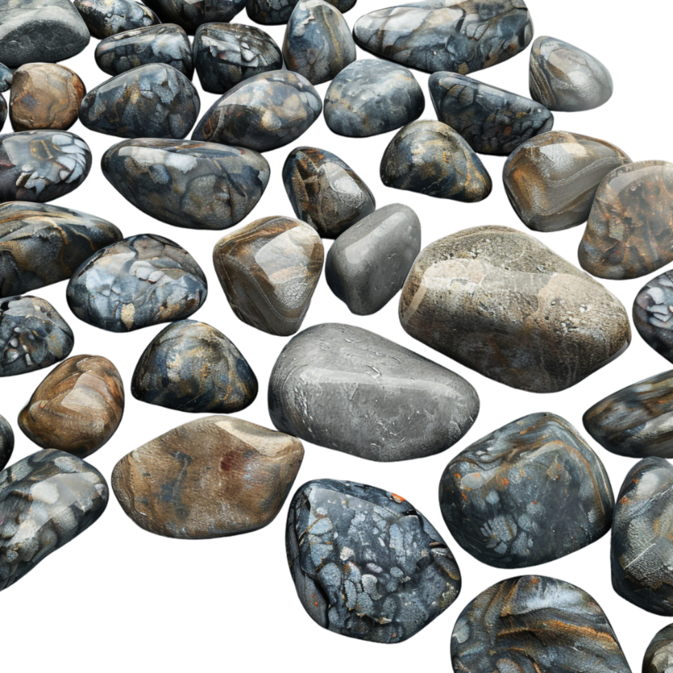 Ocean Stones on Transparent Background png