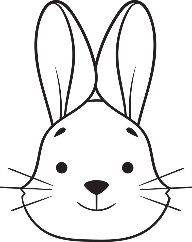 Cute bunny drawing clipart design illustration png