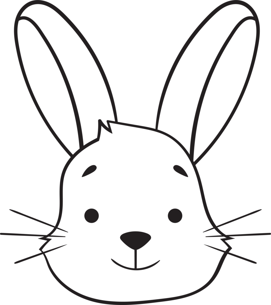 Cute bunny drawing clipart design illustration png