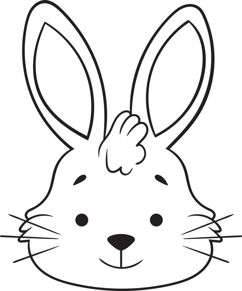 Cute bunny drawing clipart design illustration png