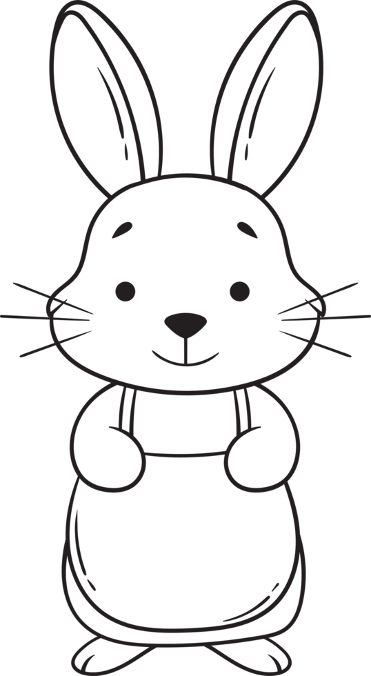 Cute bunny drawing clipart design illustration png