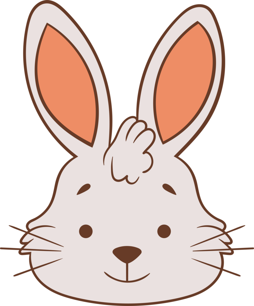 Cute bunny drawing clipart design illustration png