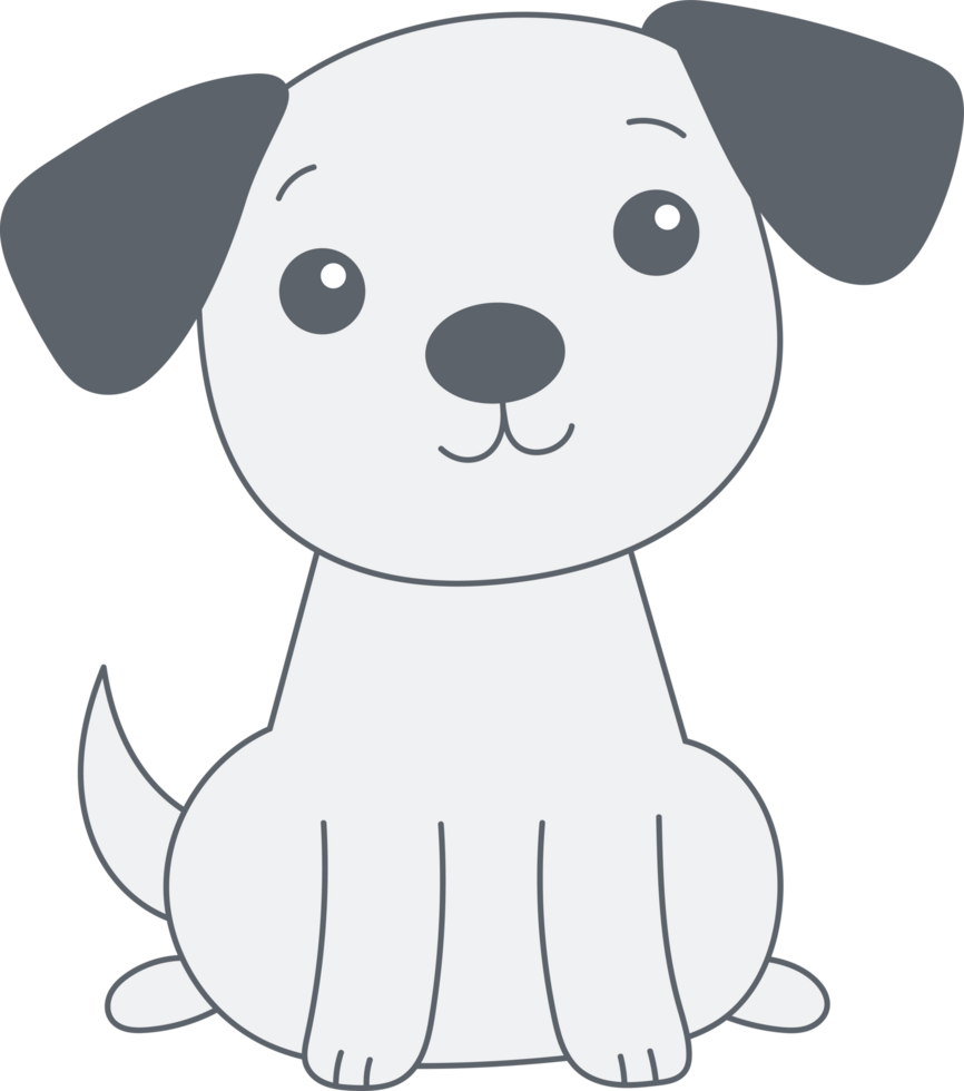 Cute little dog clipart design illustration png