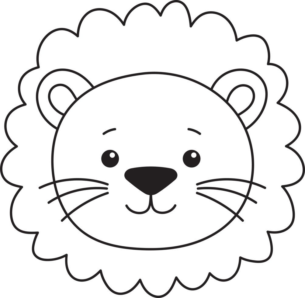 Cute lion clipart design illustration png