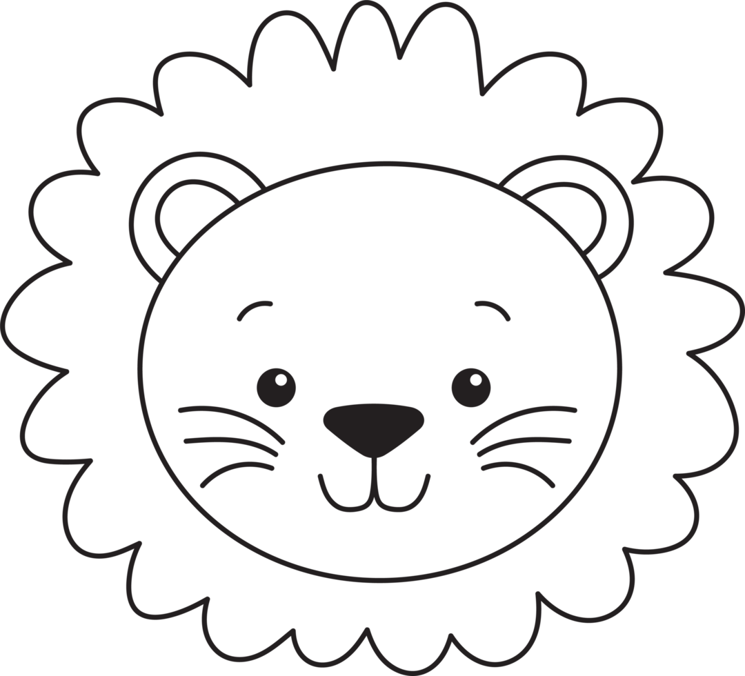 Cute lion clipart design illustration png