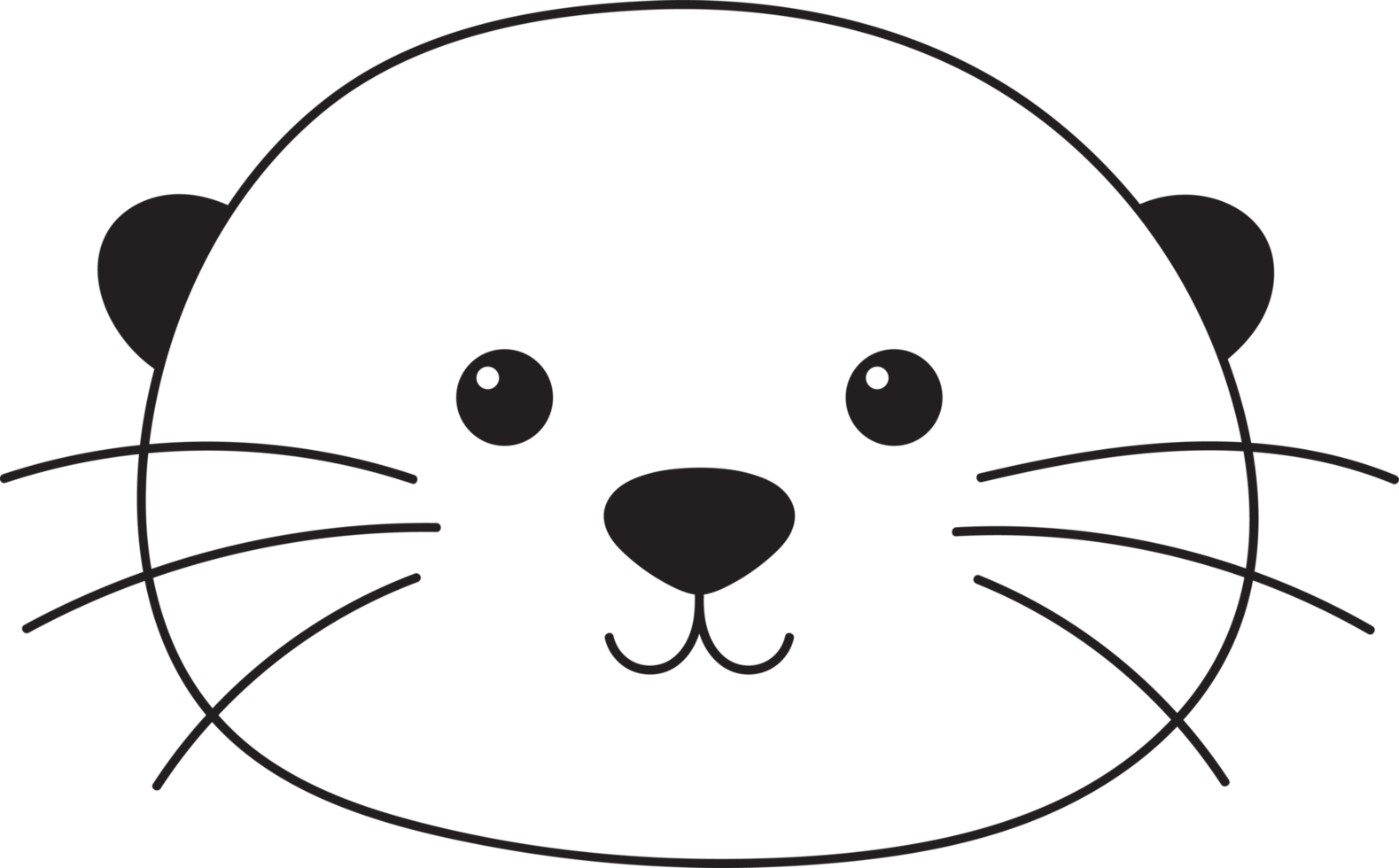 Cute otter clipart design illustration png