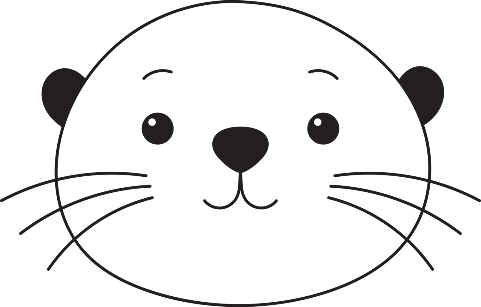 Cute otter clipart design illustration png
