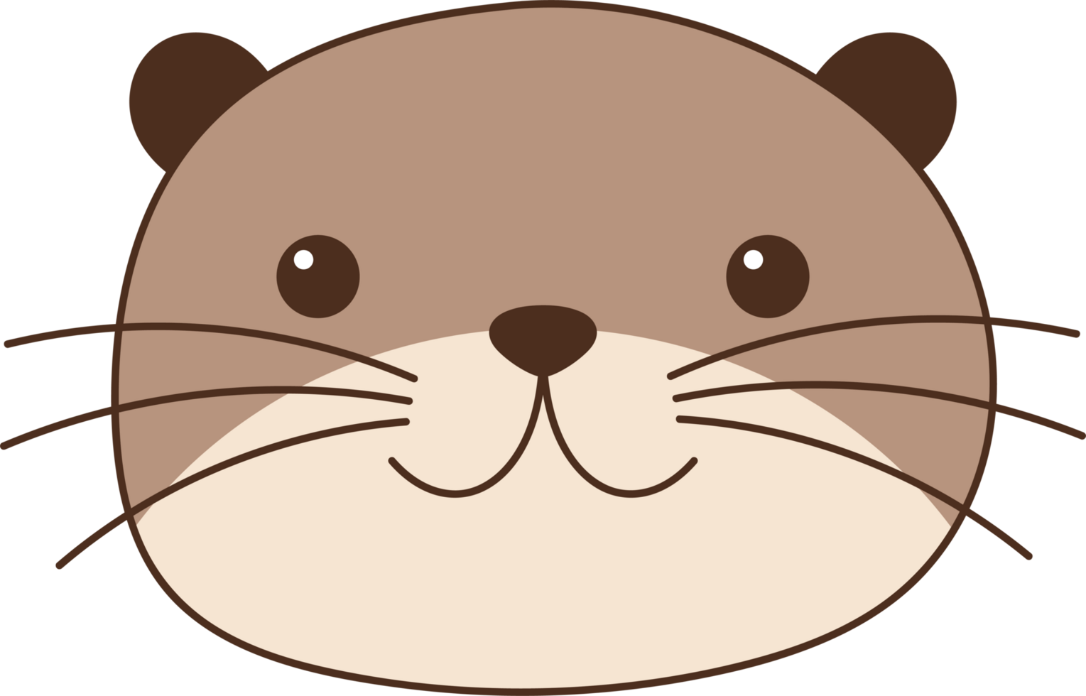 Cute otter clipart design illustration png