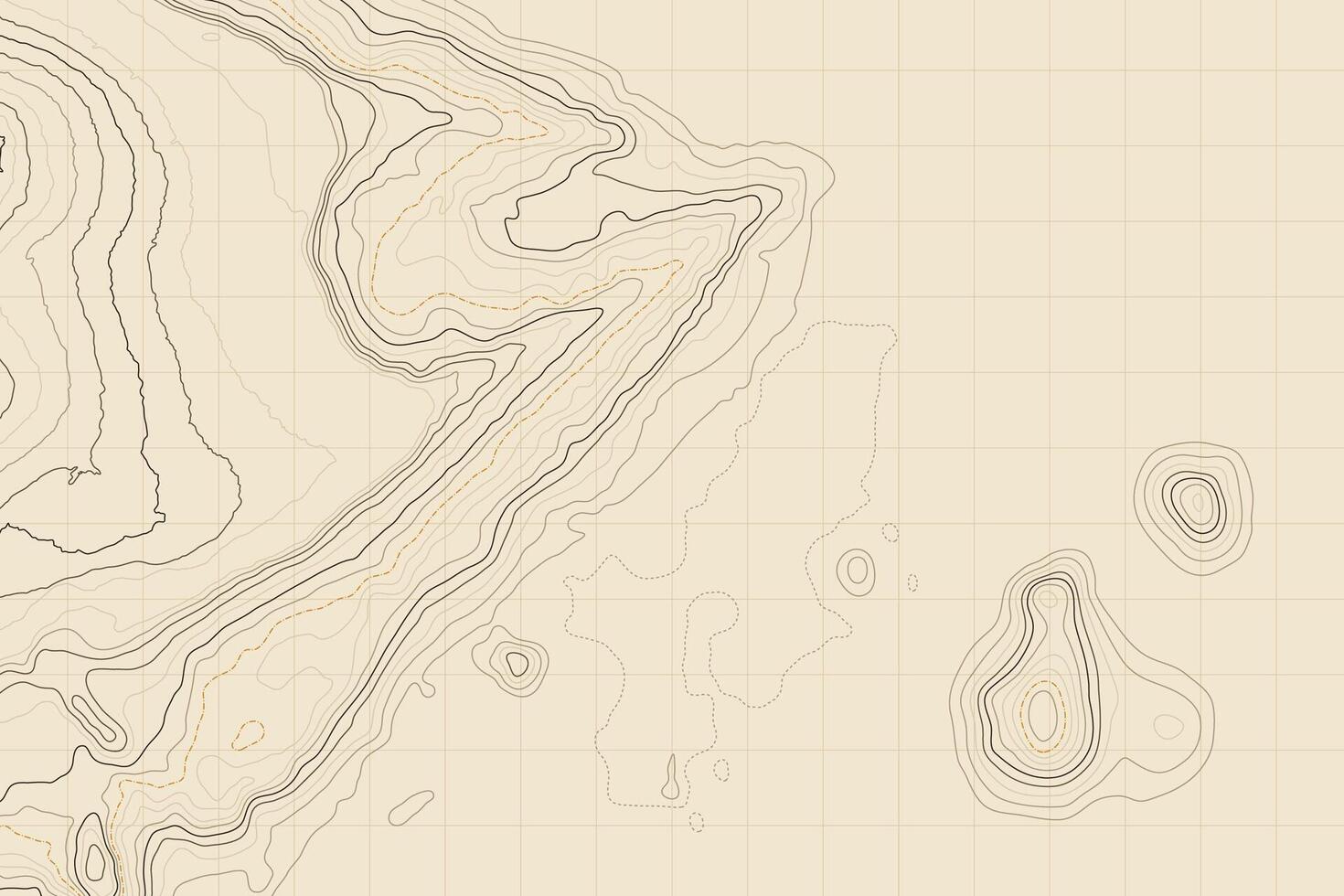 Artistic rendition of a landscape using topographic lines in subtle shades, highlighting the natural beauty of terrains for design and decor vector