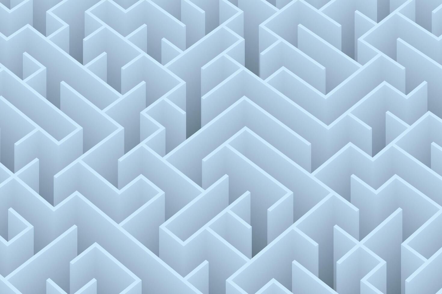 Cool ice-blue geometric maze pattern, delivering a crisp and clean design for modern backgrounds or graphics vector