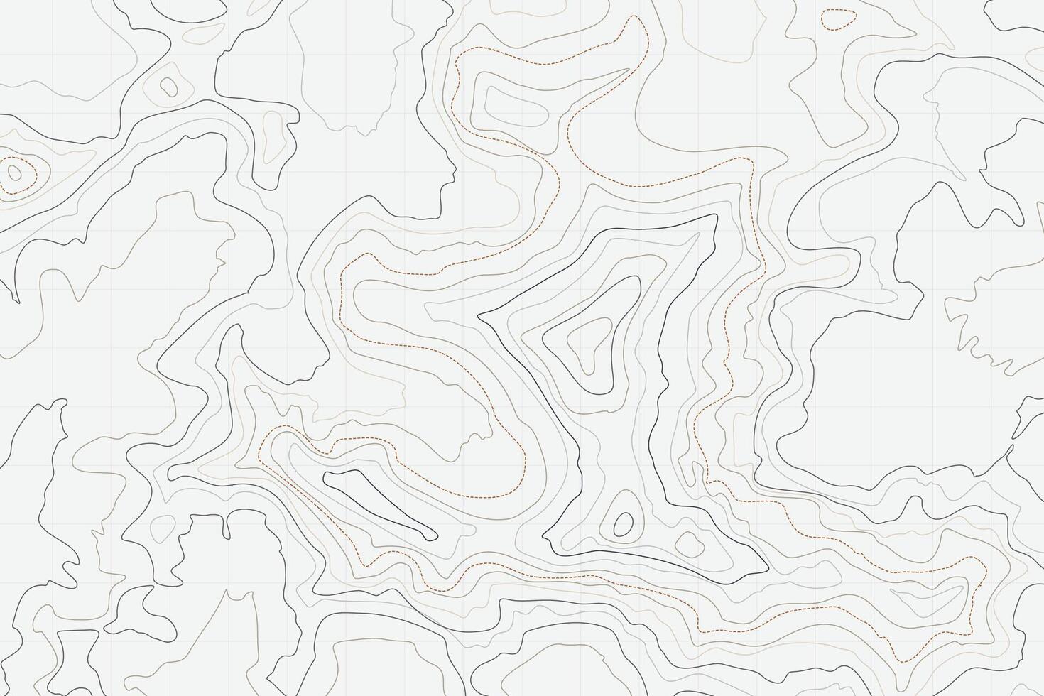 Modern abstract topographic background featuring smooth contours and detailed trail markings, ideal for projects related to hiking, geography, and landscape design vector