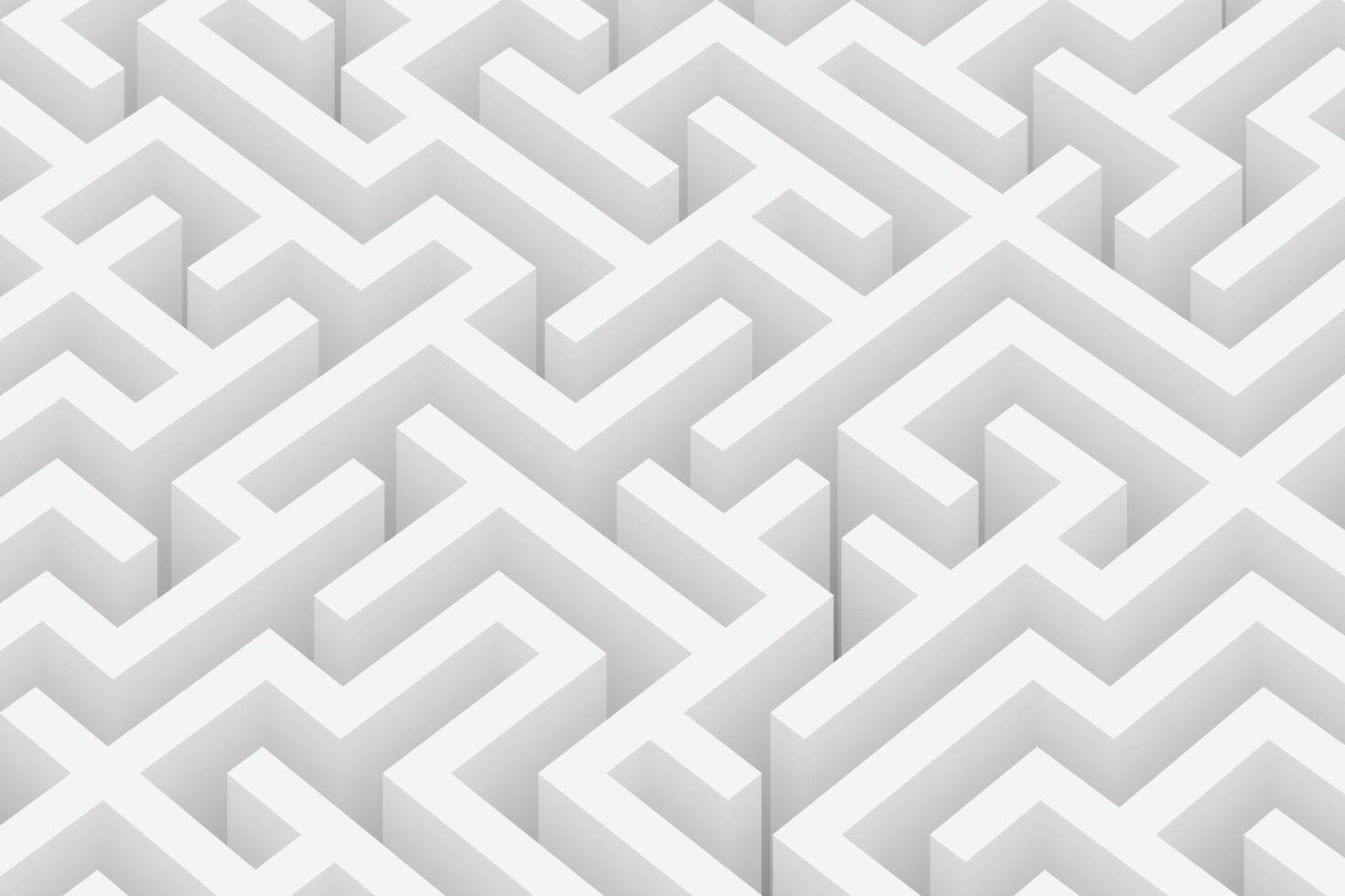 A modern seamless white geometric pattern with interlocking maze-like zigzag lines. Ideal for a sophisticated and minimalist background vector