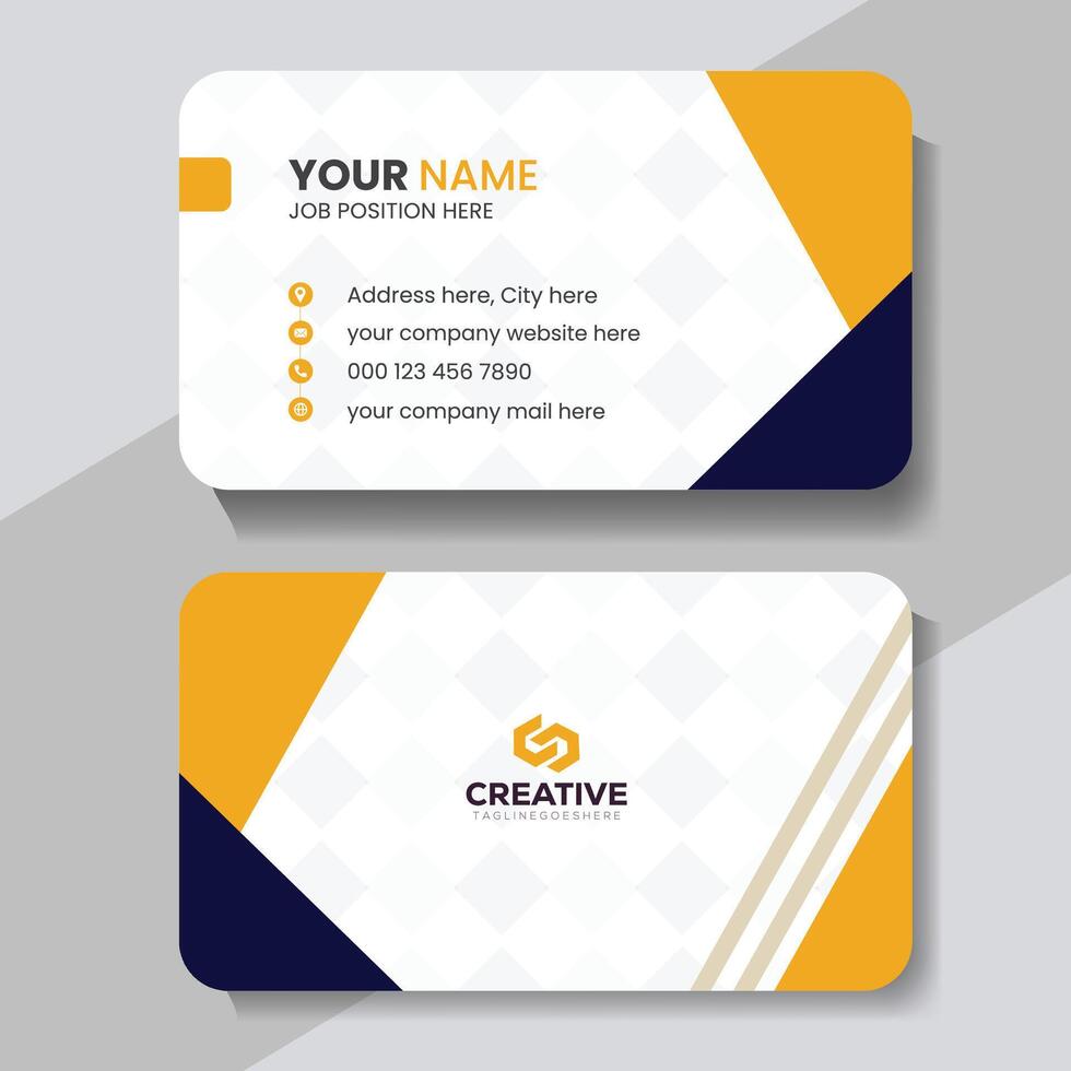 Modern creative simple clean business card or visiting card design template vector