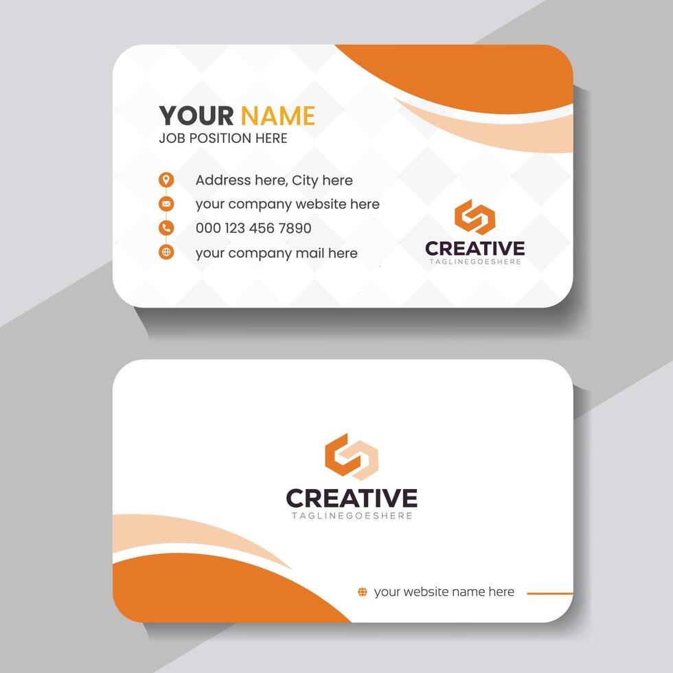 Modern creative simple clean business card or visiting card design template vector
