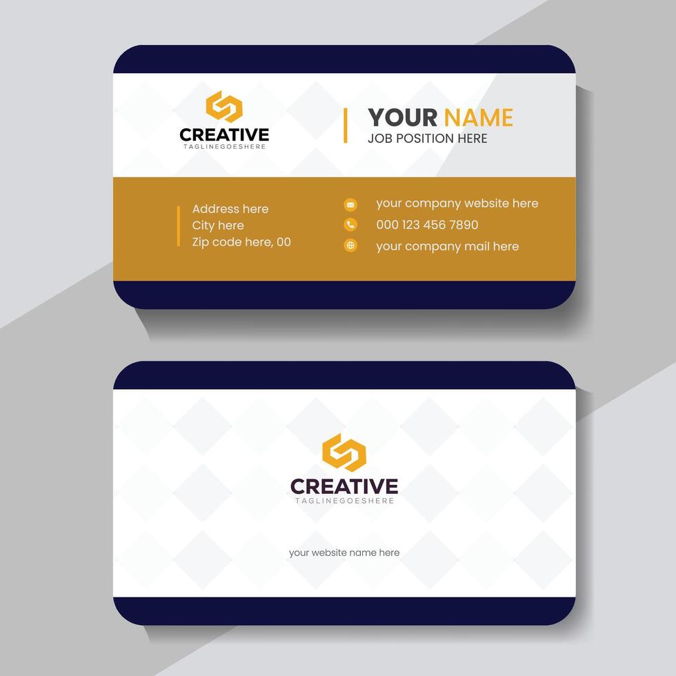 Modern creative simple clean business card or visiting card design template vector