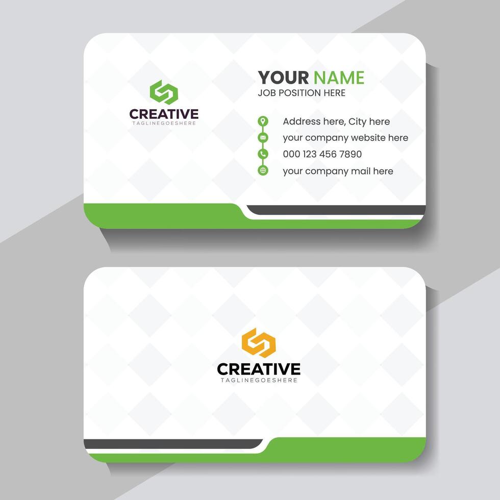 Modern creative simple clean business card or visiting card design template vector