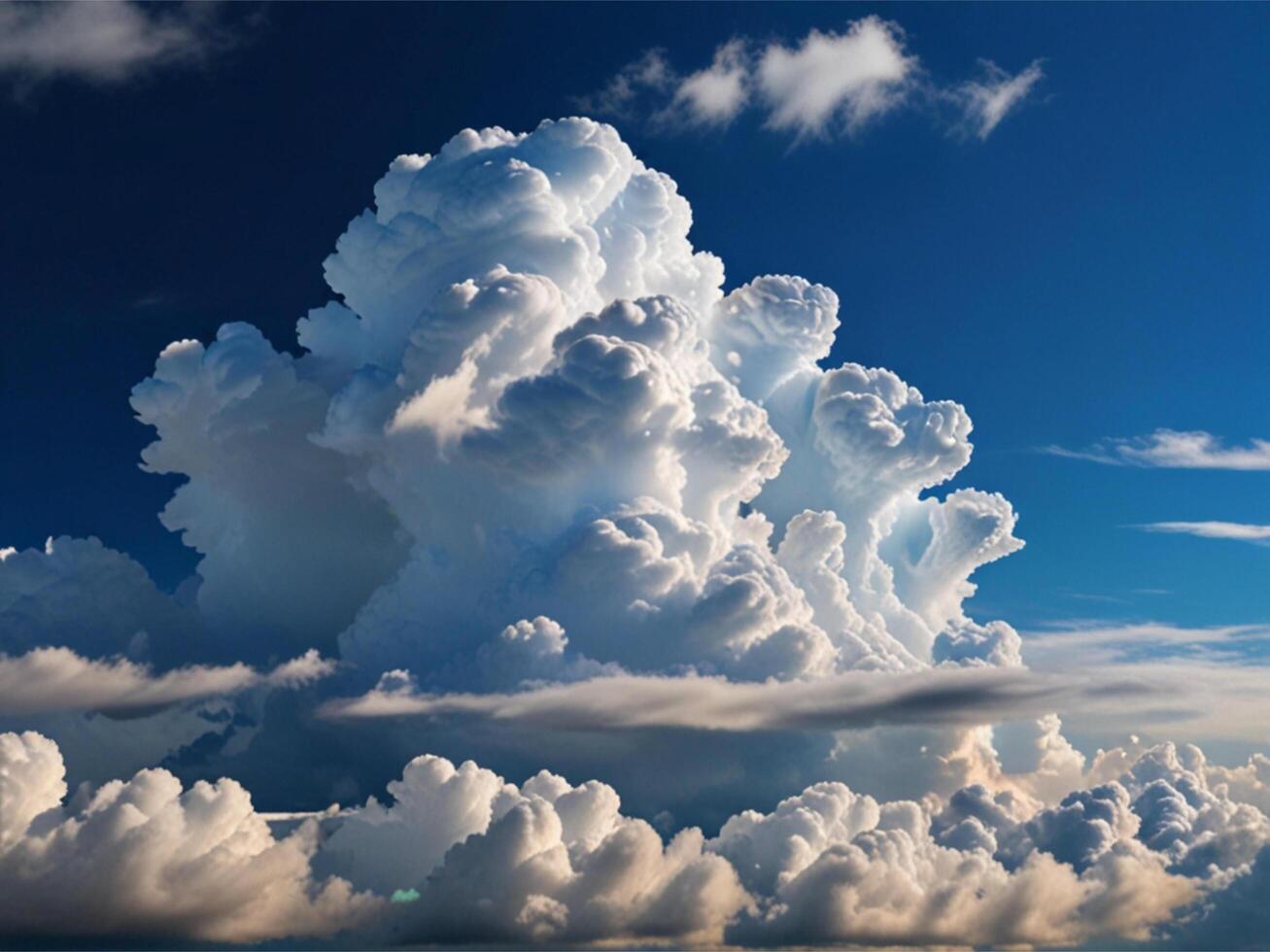 Beuatiful Clouds Pattern in Clear Sky photo
