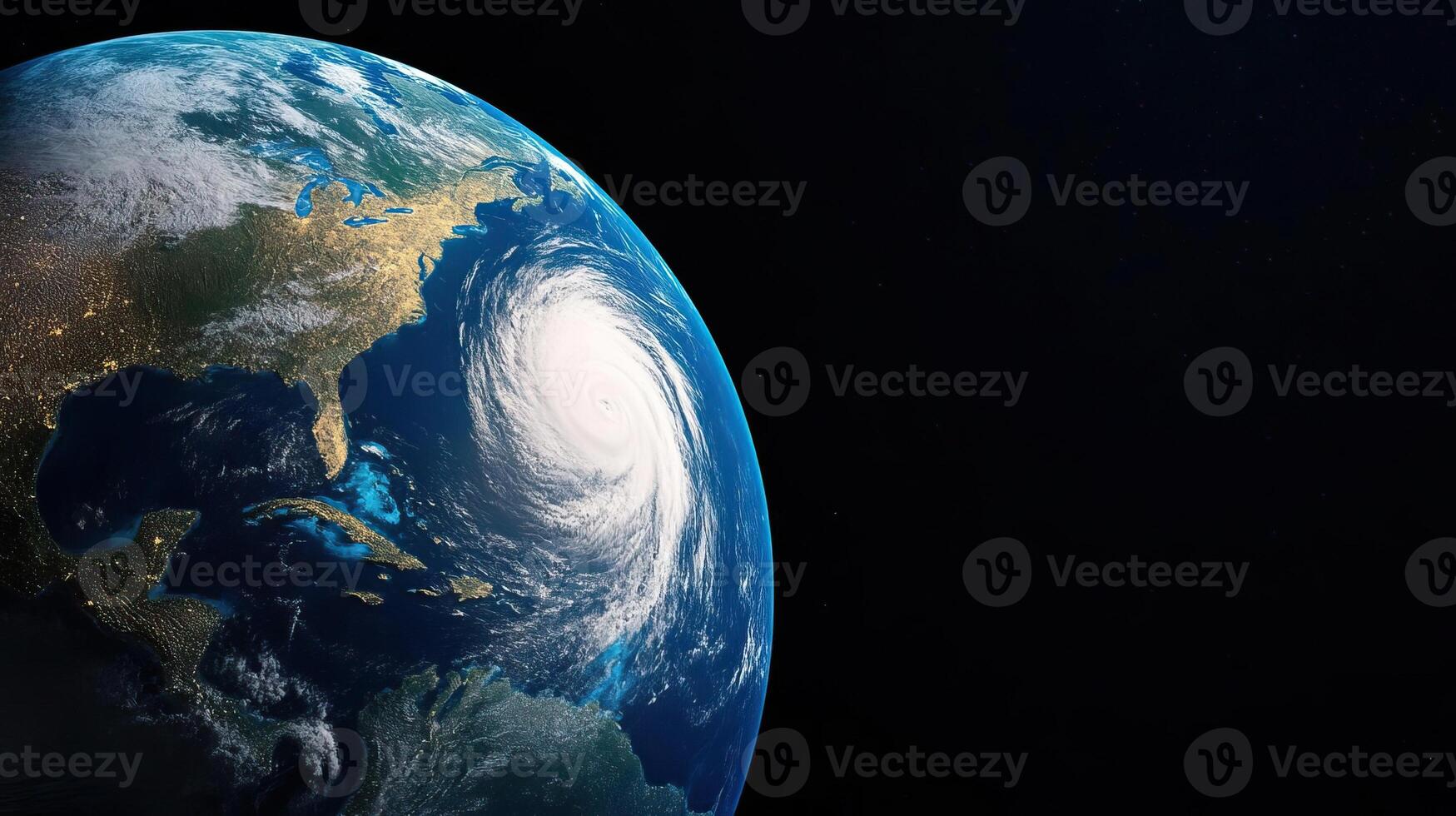 3D global view of Earth during La Nina, focusing on enhanced hurricane activity and cooler sea temperatures in the Pacific photo