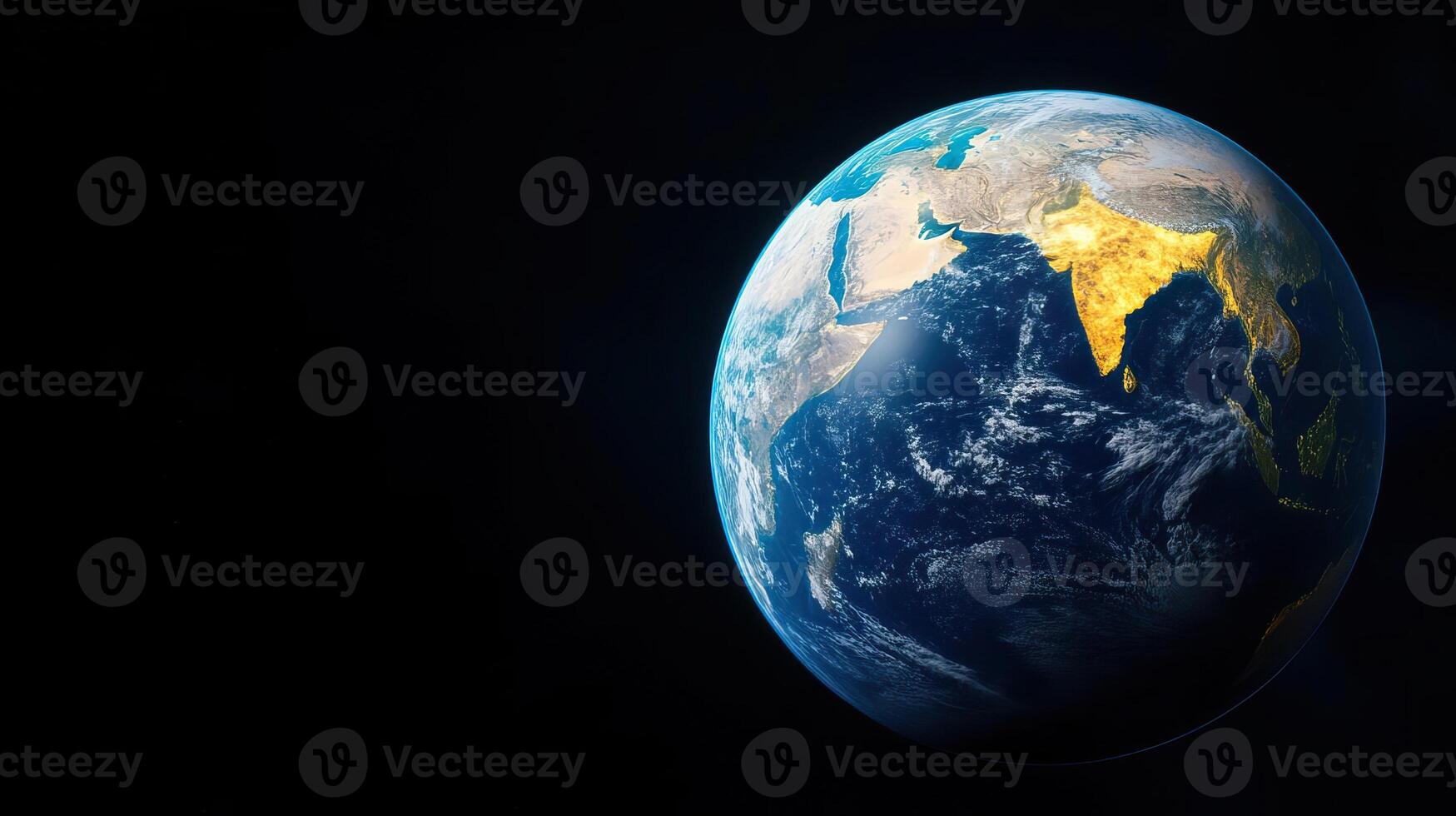 3D global view of Earth during La Nina, focusing on enhanced hurricane activity and cooler sea temperatures in the Pacific photo