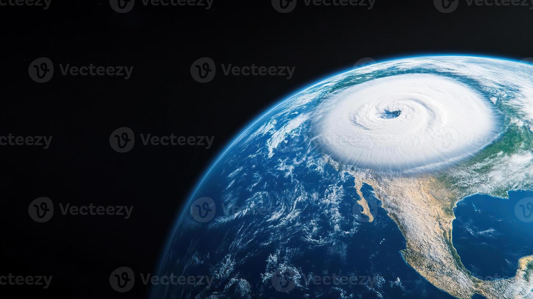 3D global view of Earth during La Nina, focusing on enhanced hurricane activity and cooler sea temperatures in the Pacific photo