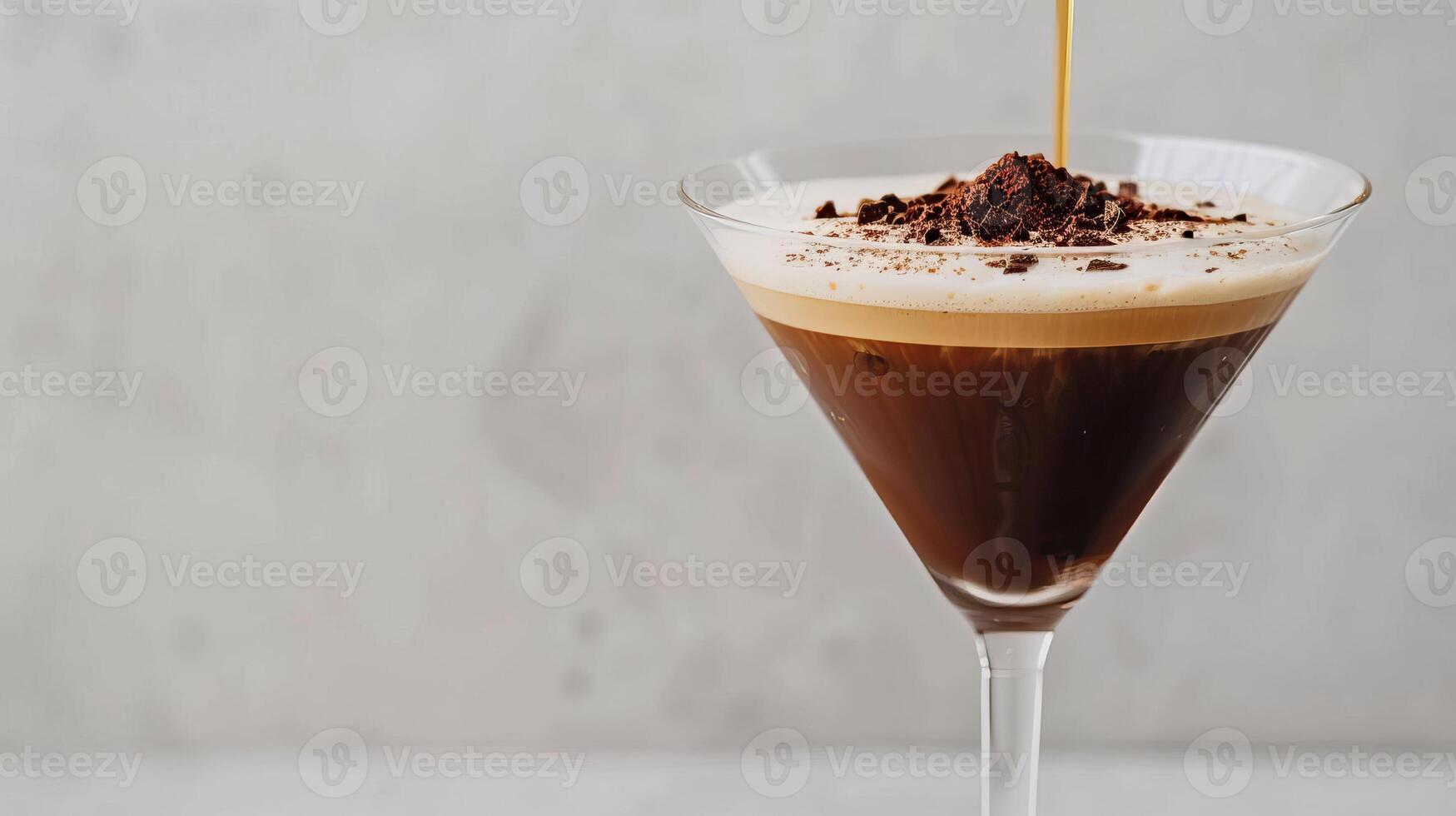A close-up of an Espresso Martini in a clear photo