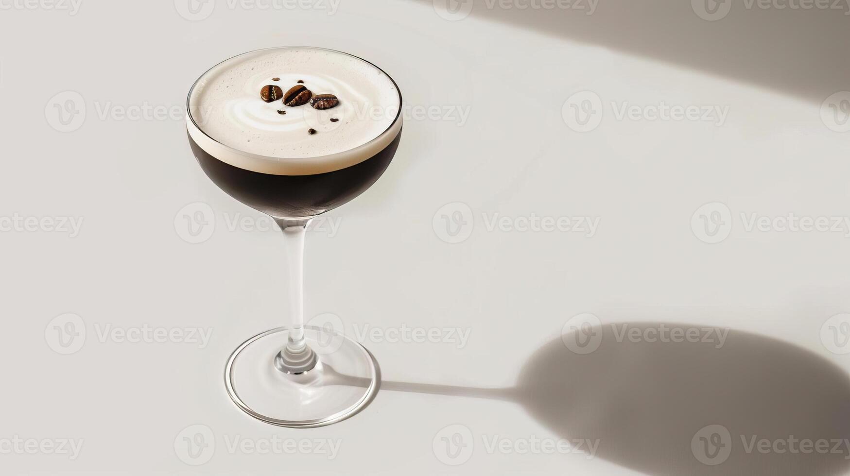 A sophisticated Espresso Martini in a sleek photo