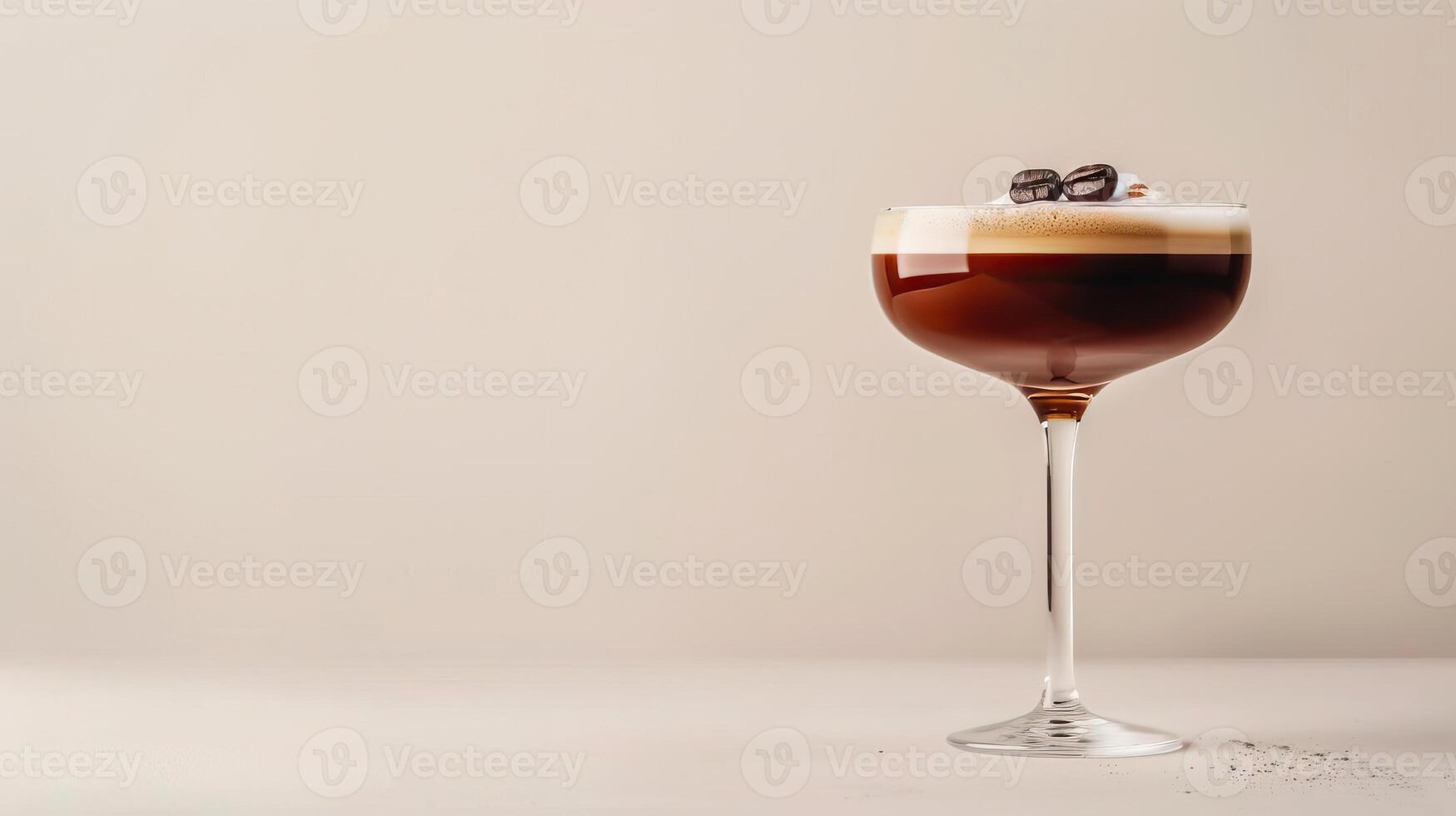 A sophisticated Espresso Martini in a sleek photo