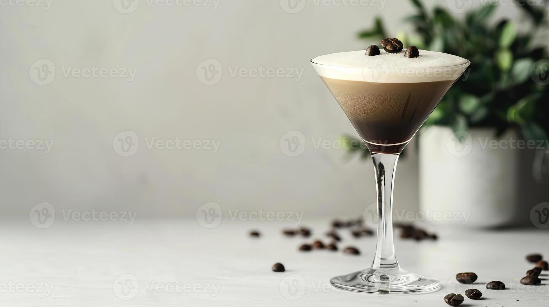 A sophisticated Espresso Martini in a sleek photo