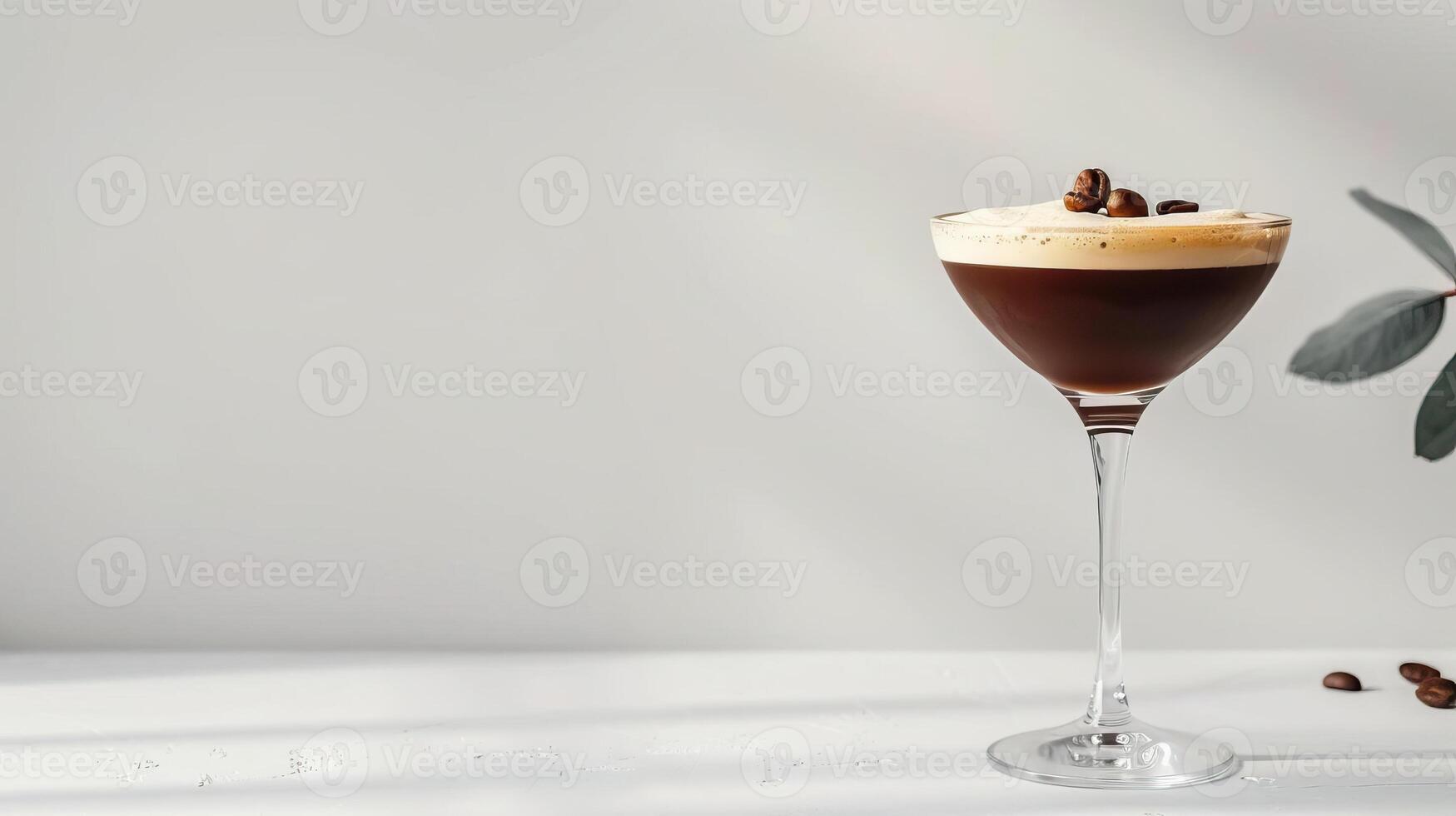 A sophisticated Espresso Martini in a sleek photo