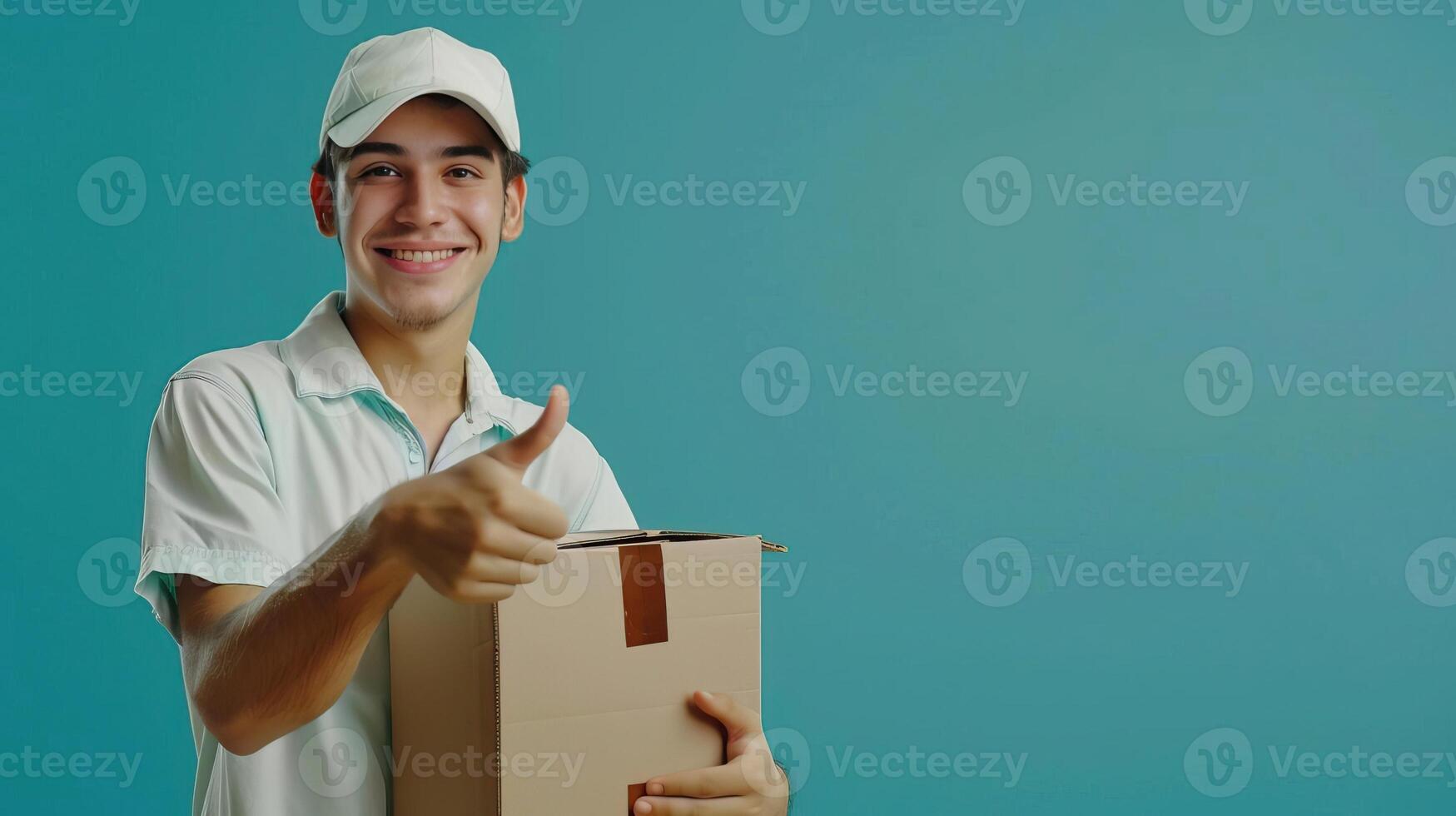 Portrait photography of a cute little professional, smiling cute little Nurse Practitioner with a stethoscope, showing thumb-up, on Pale Blue color background, editorial style photo