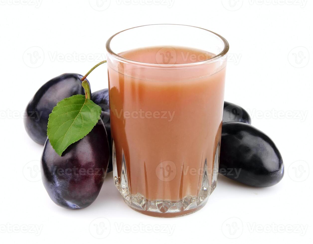 plum juice on white photo