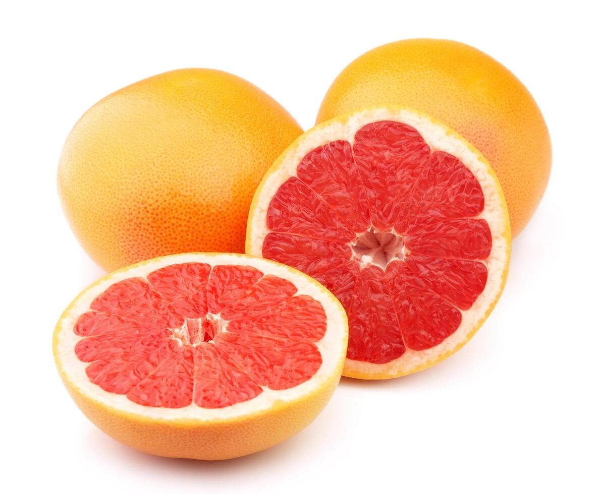 Ripe grapefruit closeup photo