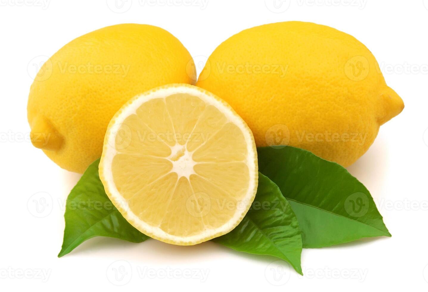 Lemon on white backgrounds photo