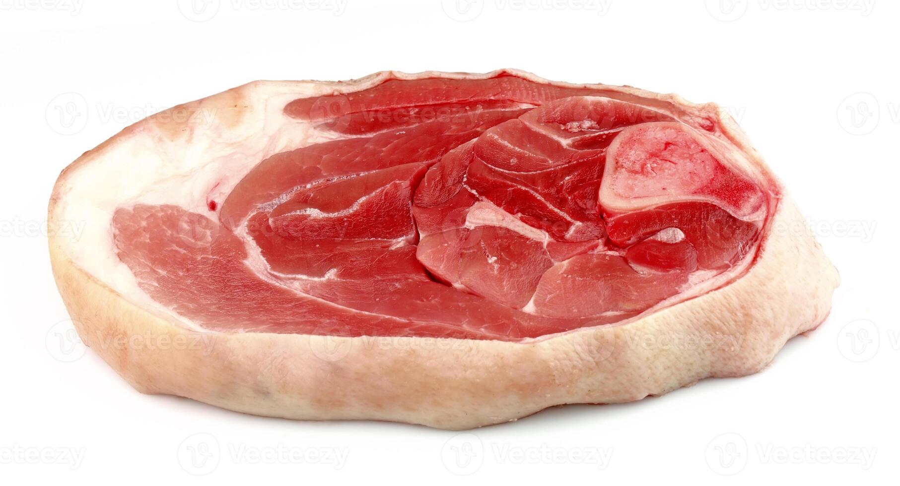 pork leg on white photo