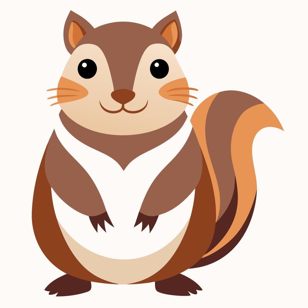Cape Ground Squirrel flies kawaii vector