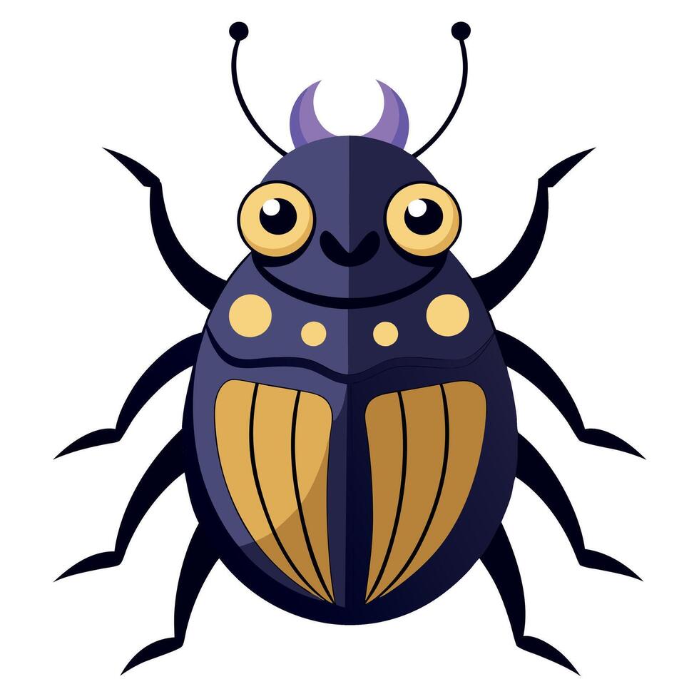 Carrion Beetle looks kawaii vector