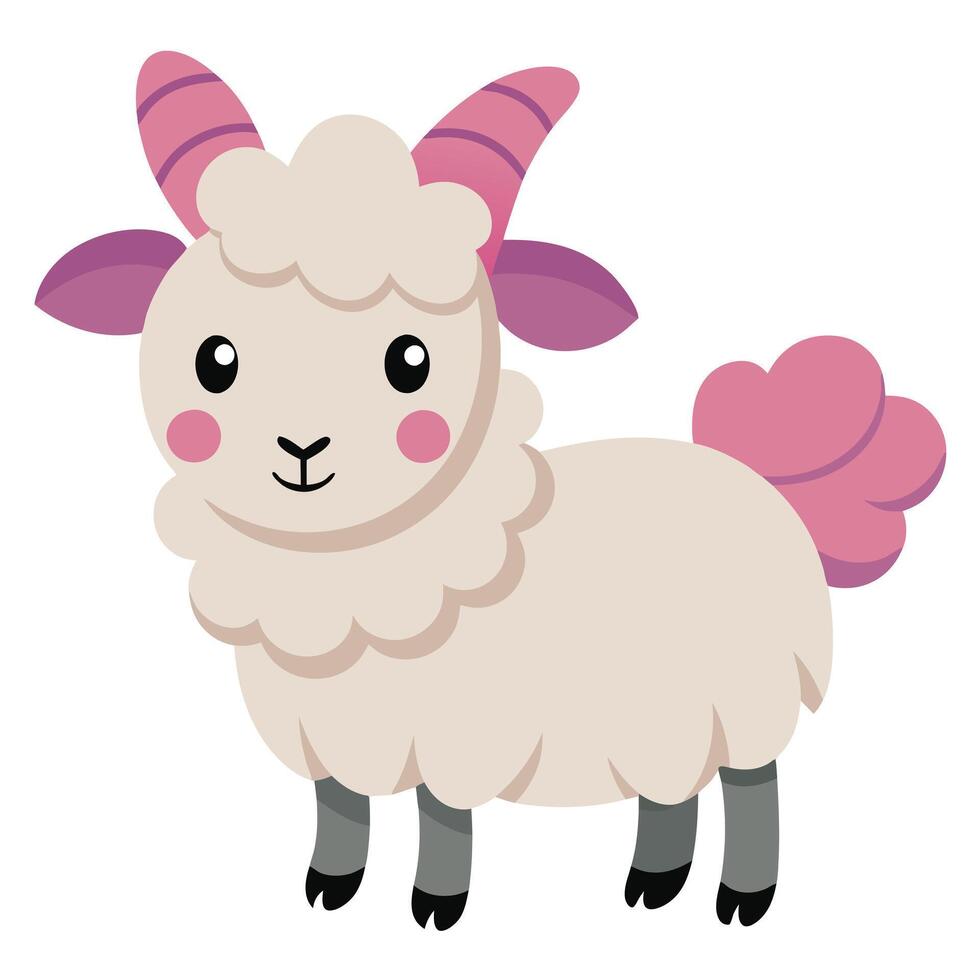 Cashmere Goat stay kawaii vector