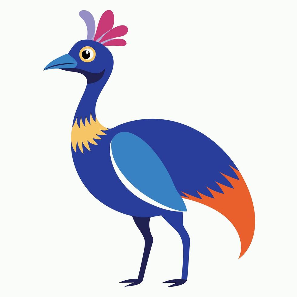 Cassowary bird stay kawaii vector