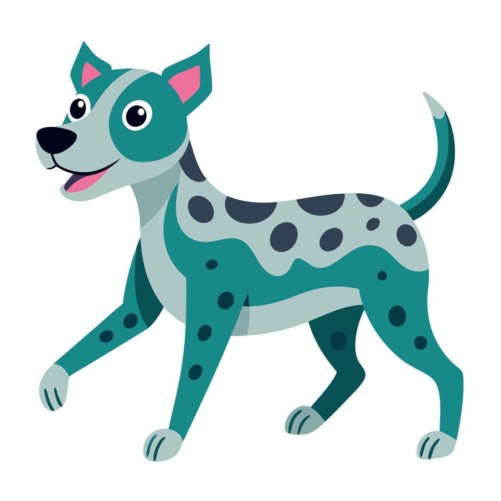 Catahoula Leopard play kawaii vector