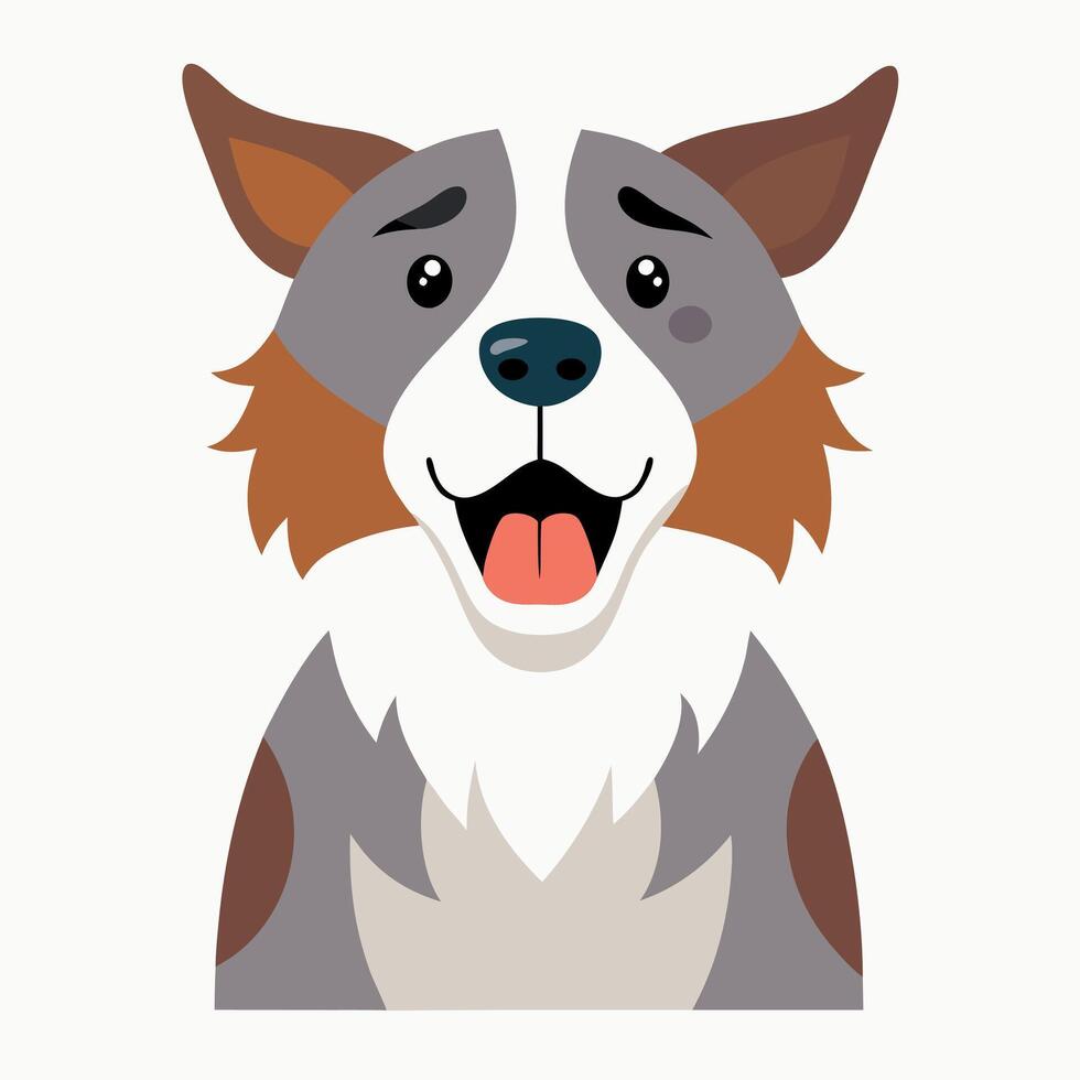 Central Asian Shepherd dog cries kawaii vector