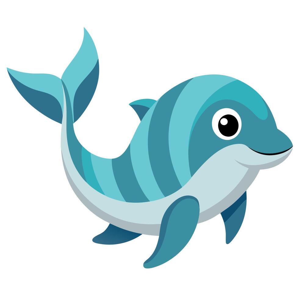 Cetacean fish stay kawaii vector