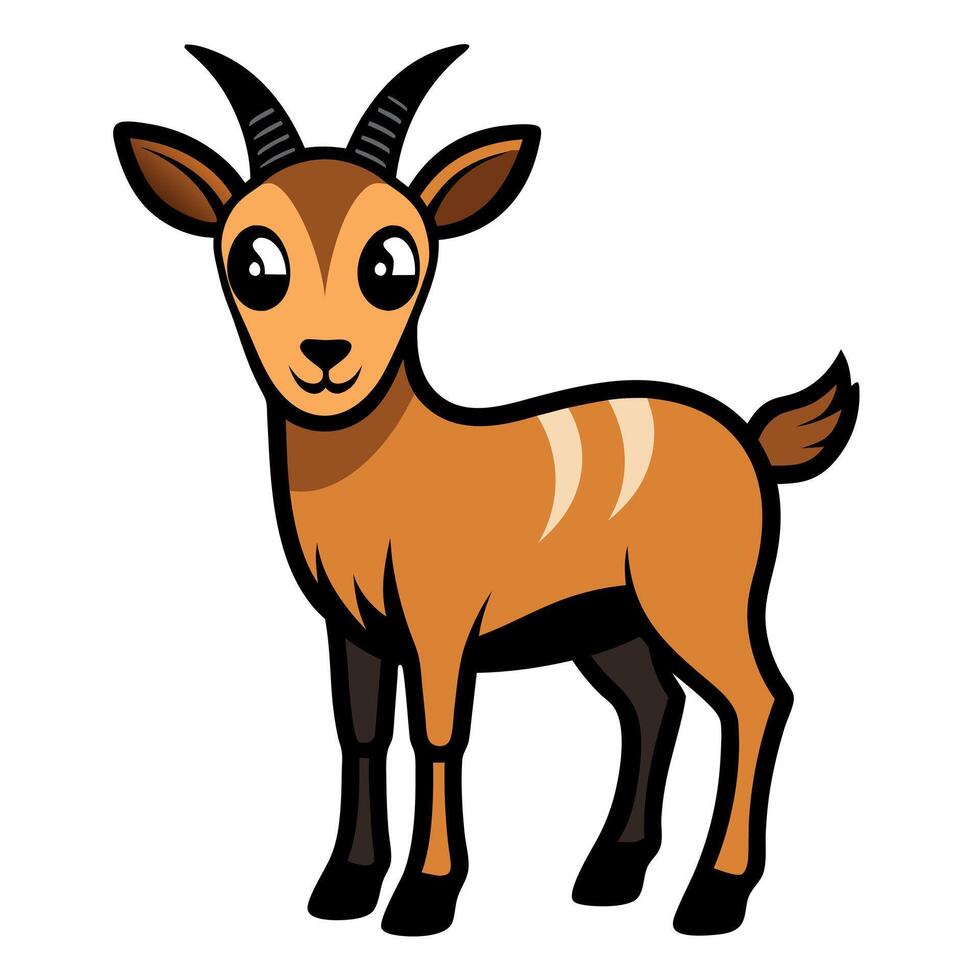Chamois goat stay kawaii vector