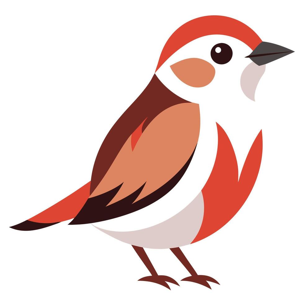 Chestnut-Sided Warbler bird dancing kawaii vector