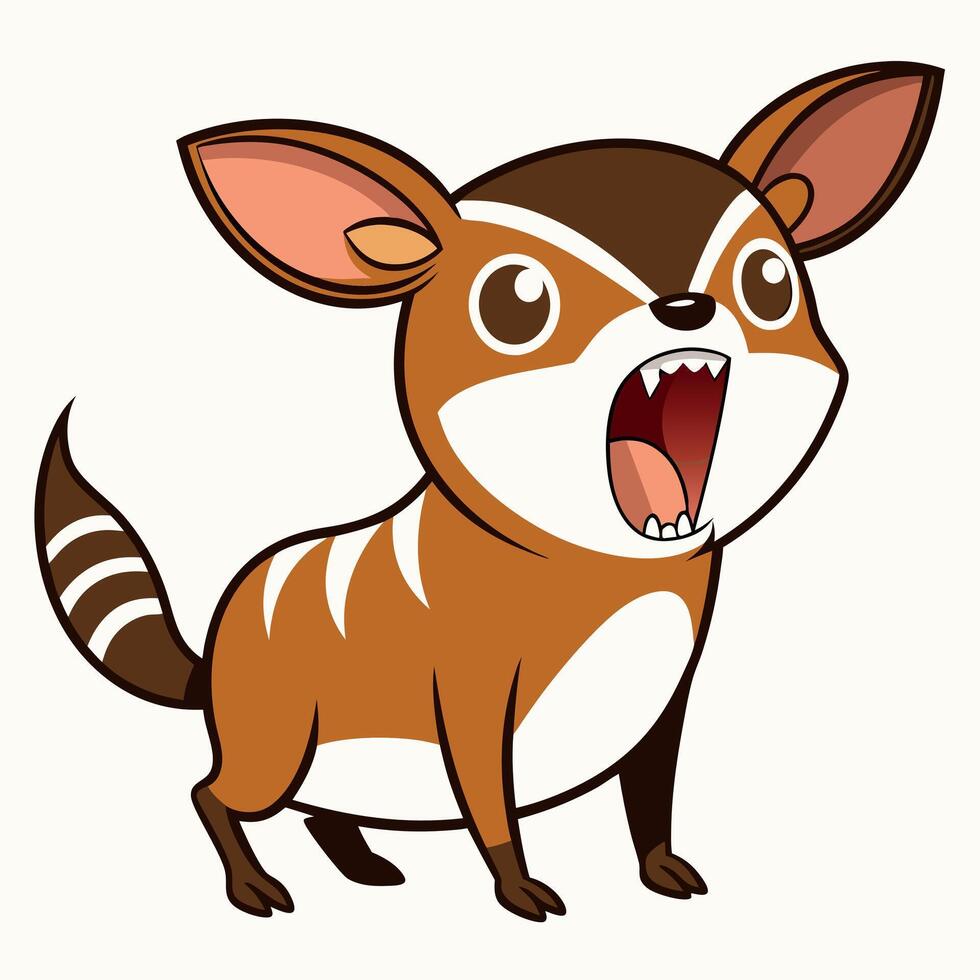 Chevrotain rodent screams kawaii vector