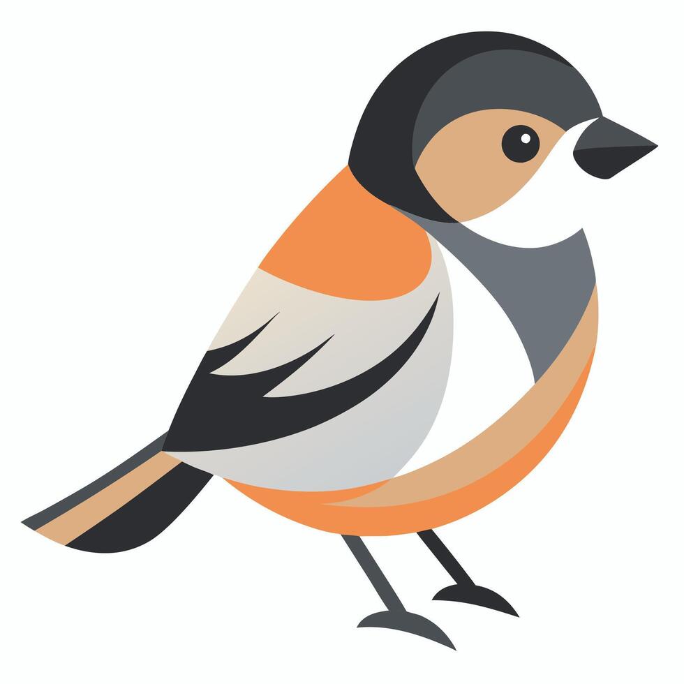 Chickadee bird stay kawaii vector