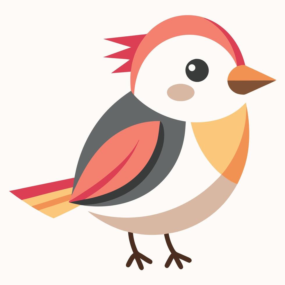 Chickadee bird knocks kawaii vector