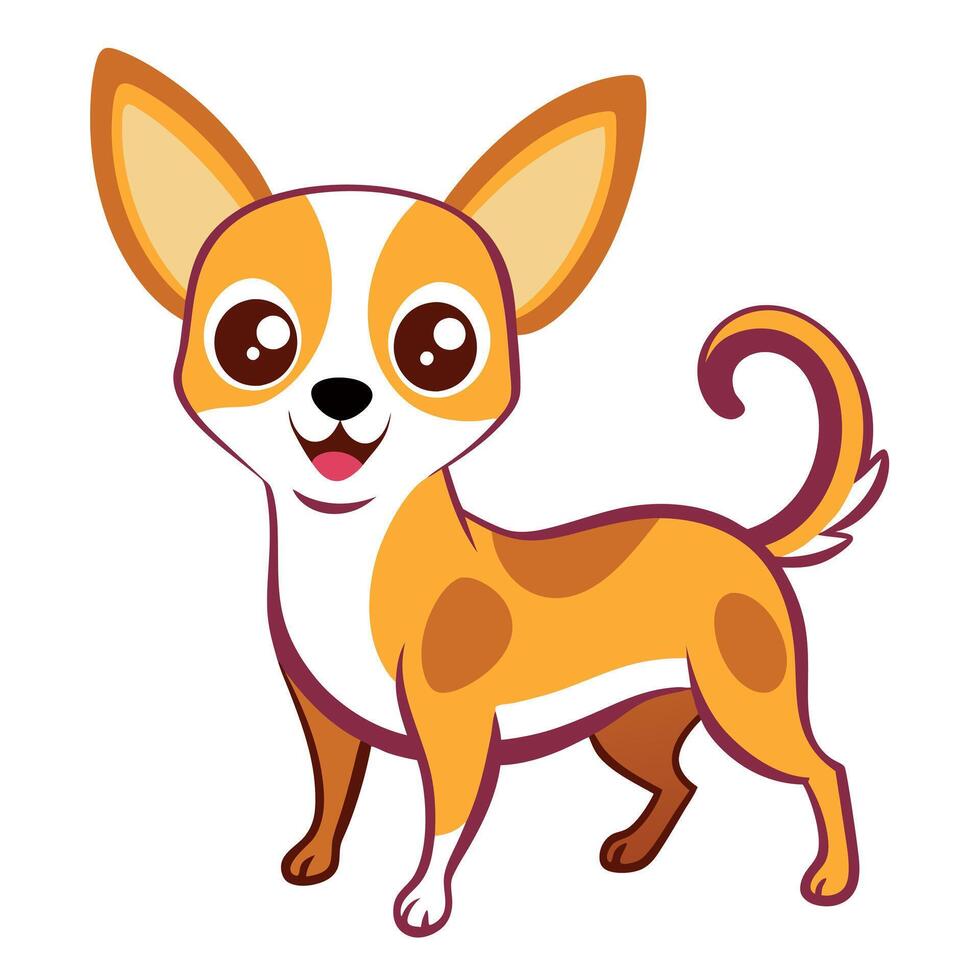 Chihuahua dog play kawaii vector