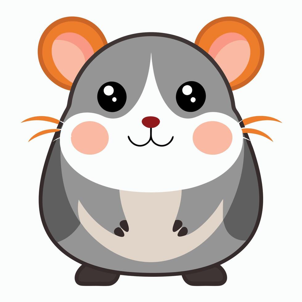 chino hámster mira kawaii vector